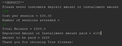membership payment details