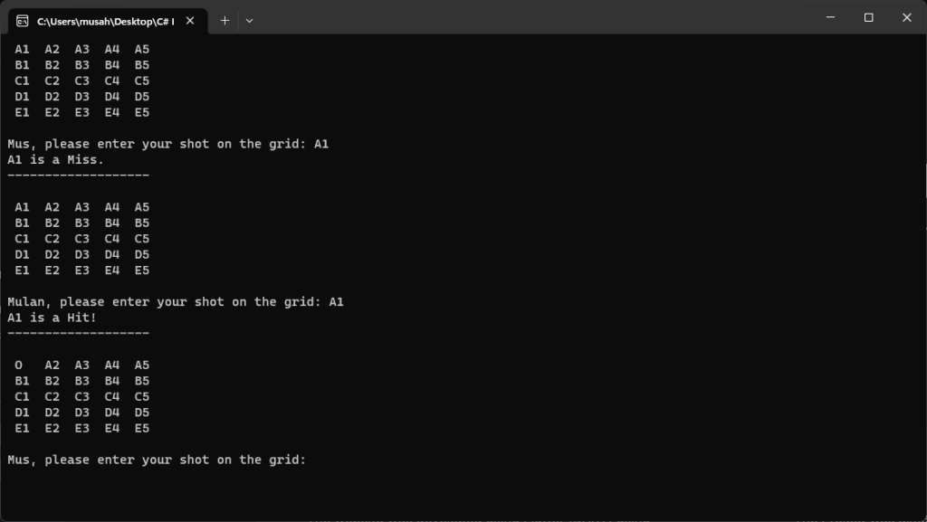 players taking turns