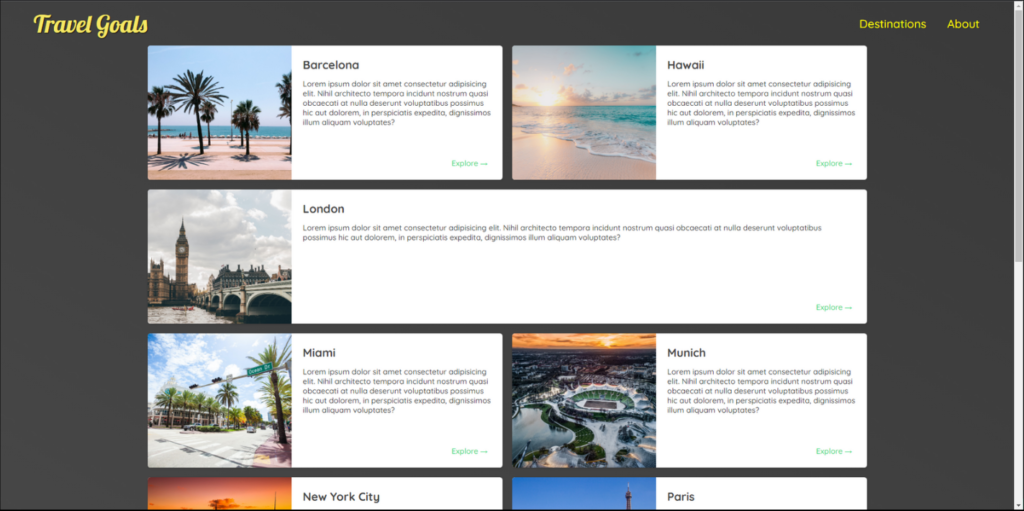 extended travel page